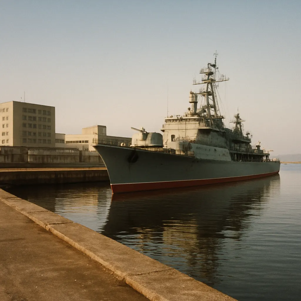 Soviet naval installation, Sevastopol, late 1980s. Concrete and steel.