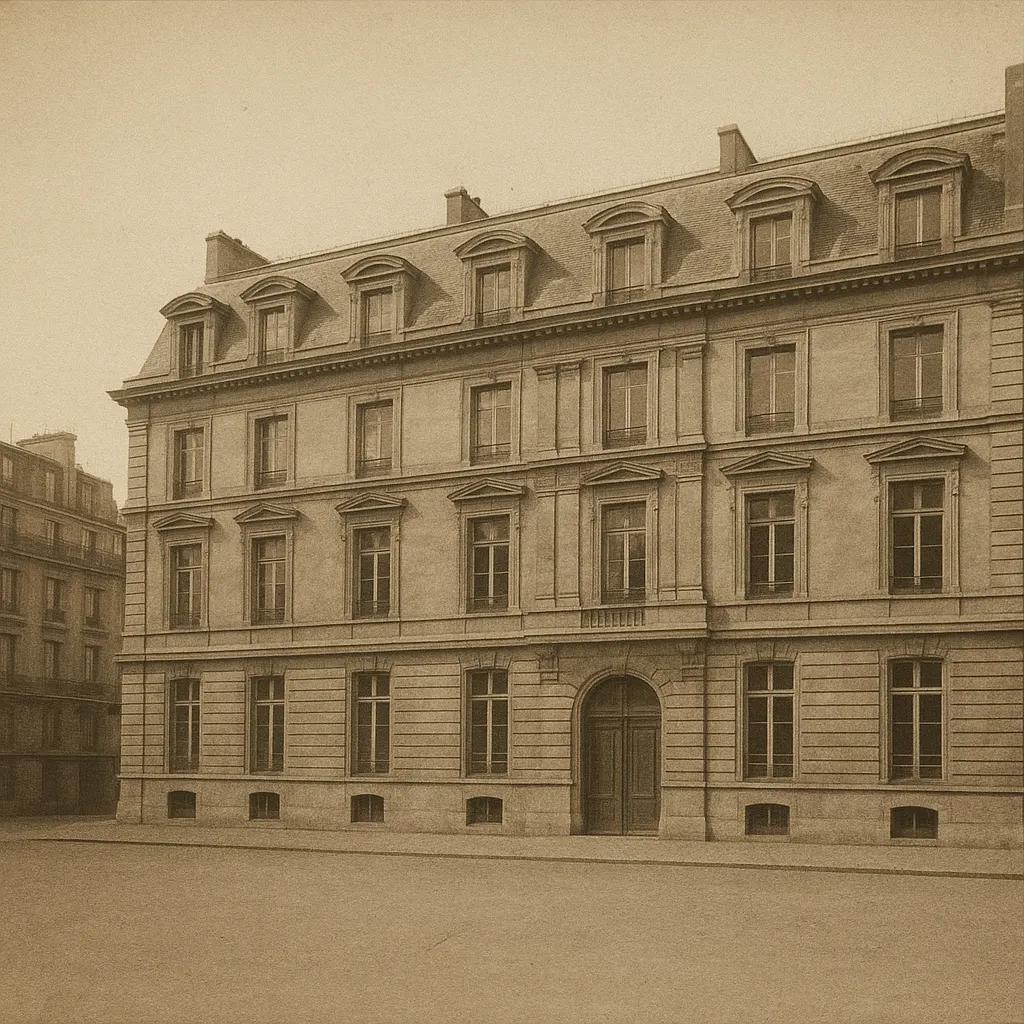 The Pasteur Institute, Paris, exterior view. Photograph, circa 1890.