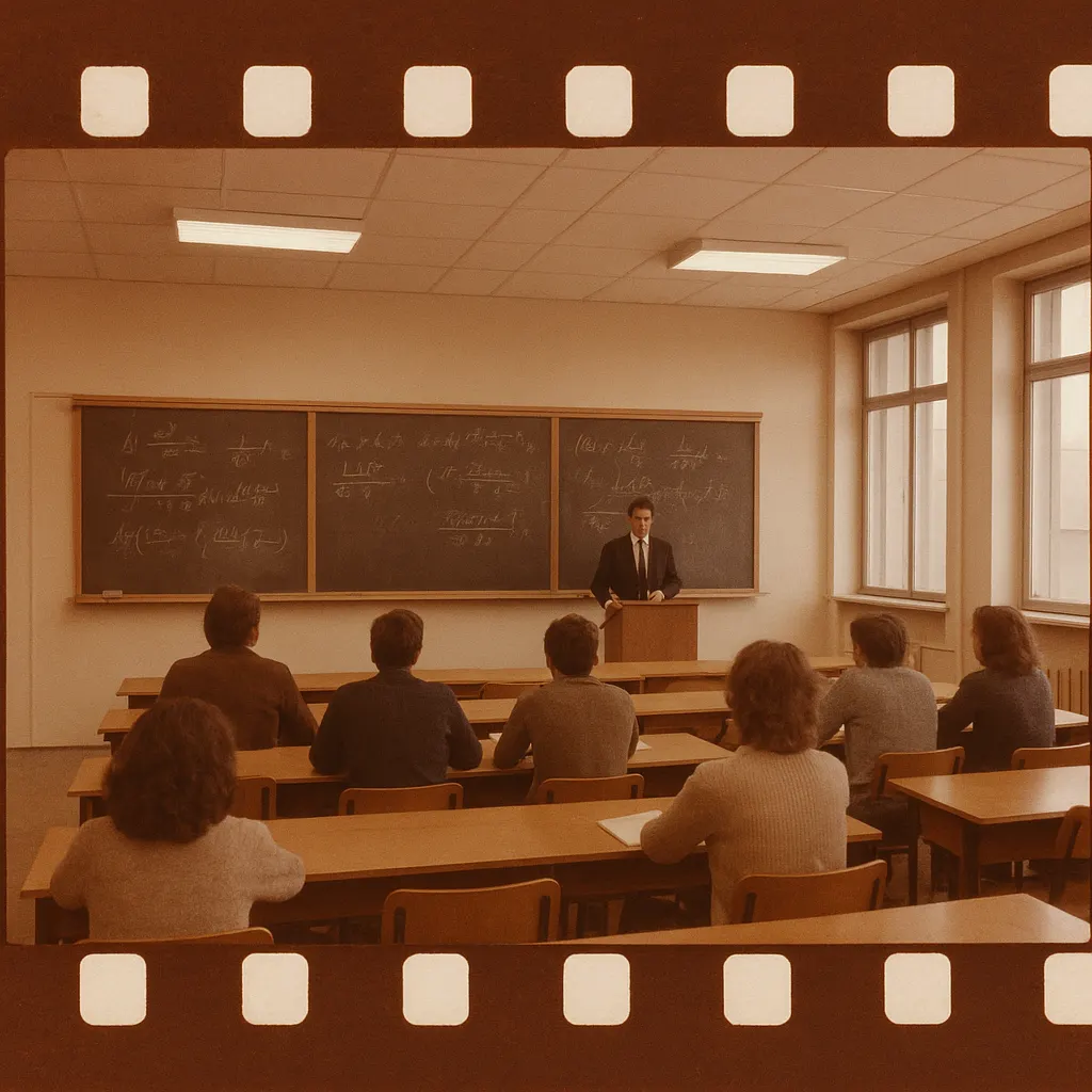 University mathematics seminar room, Kazakh Soviet Socialist Republic, circa 1982. Photograph.