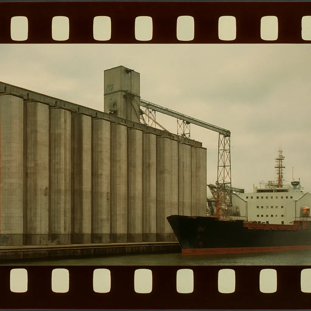 Grain terminal, St Lawrence Seaway, Quebec, 1998.
