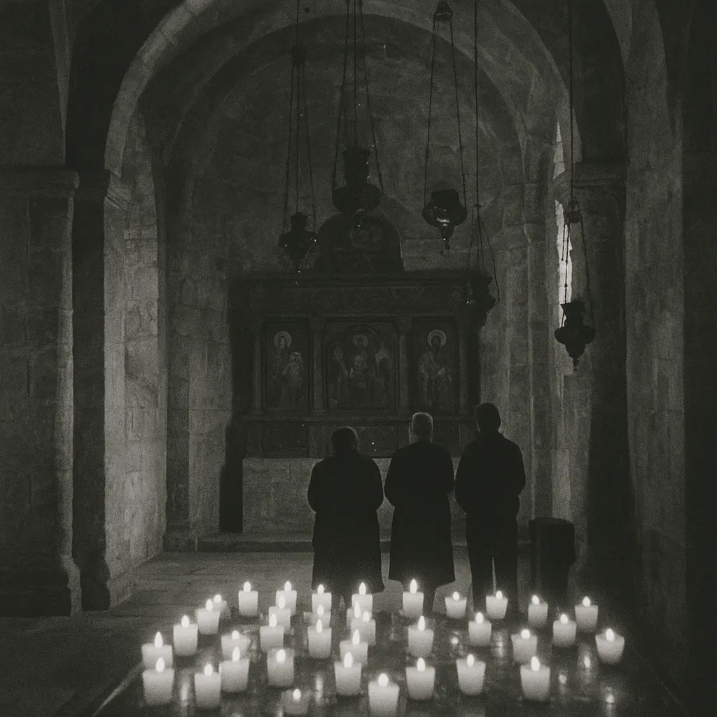 Interior of a restored Armenian church, late 1980s. Gelatin silver print.