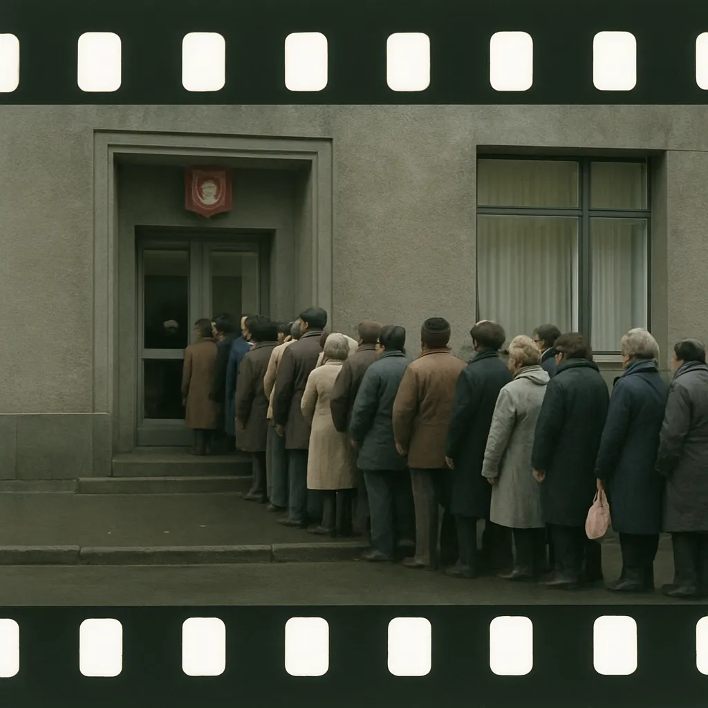 A queue outside a Union rouble exchange office during the 1998 currency crisis.