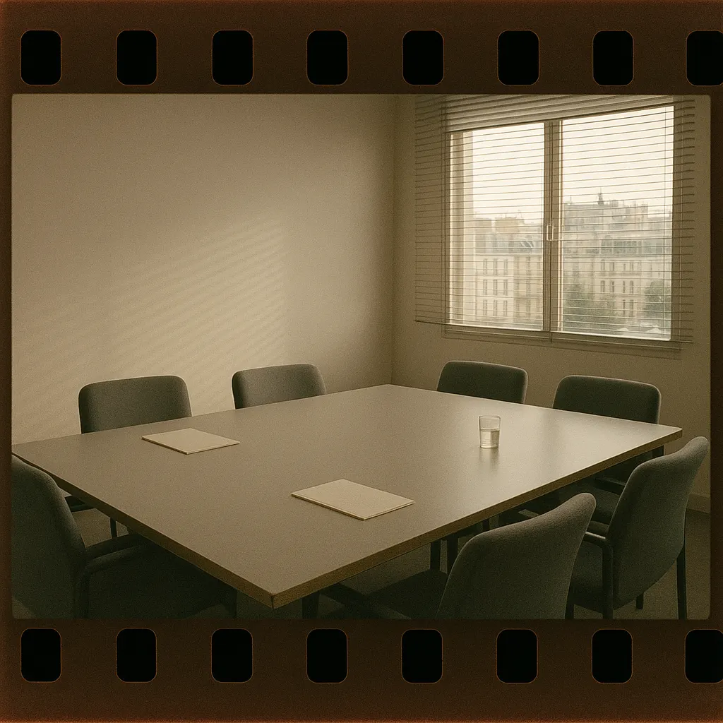 Mediation chamber, OSCE Conflict Prevention Centre, Vienna, 1994.