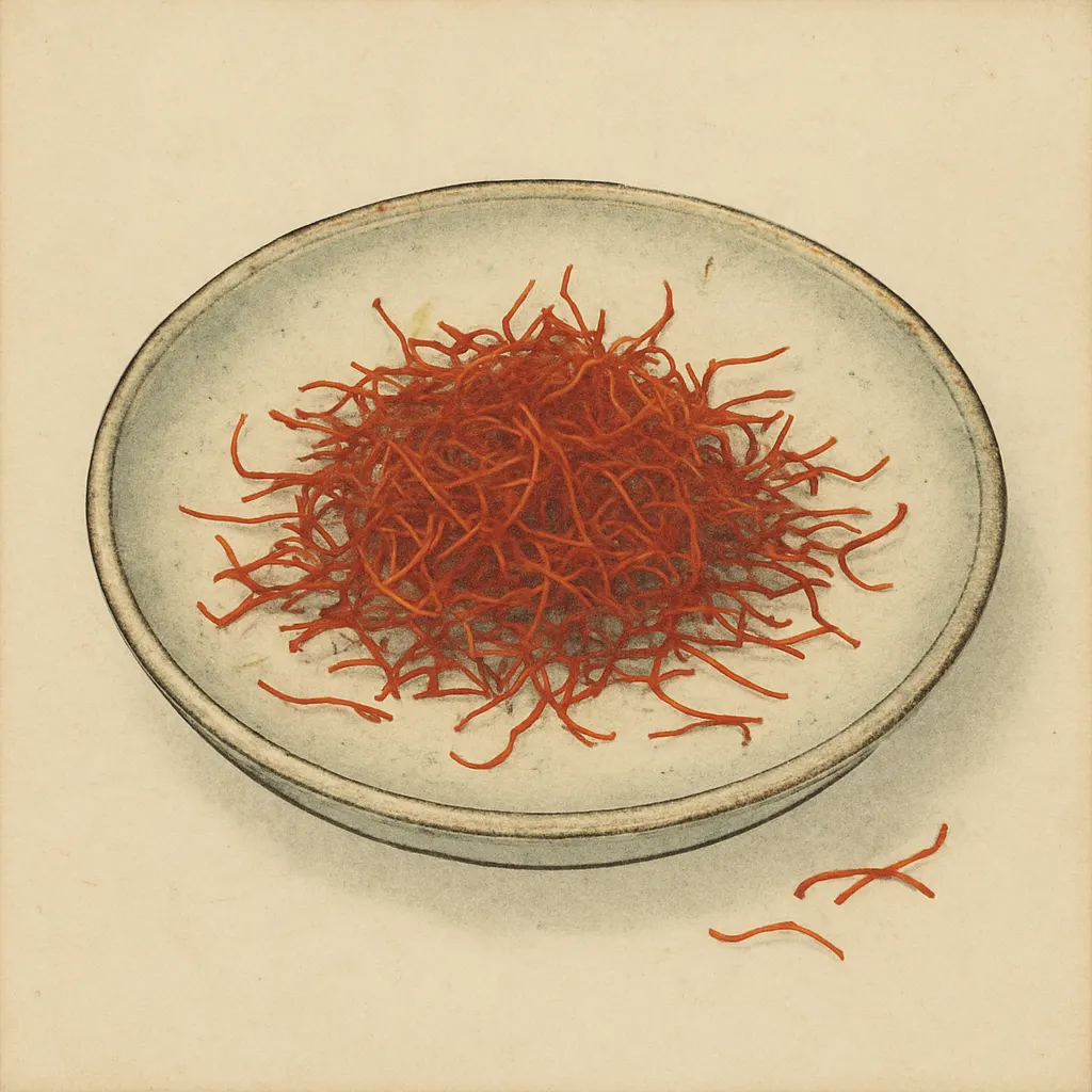 Saffron threads from Persian highlands, seventeenth century.