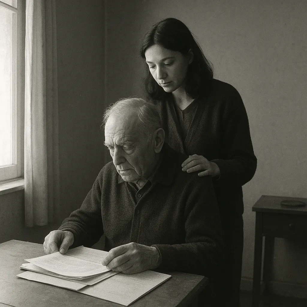 Dissident and physicist in his Moscow study, late 1980s. Photograph by press photographer.
