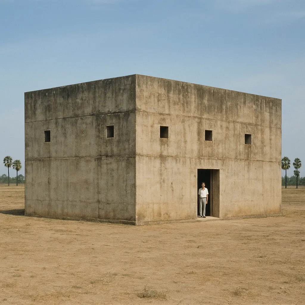 Archive facility in a port city, exterior view showing climate challenges, late twentieth century.