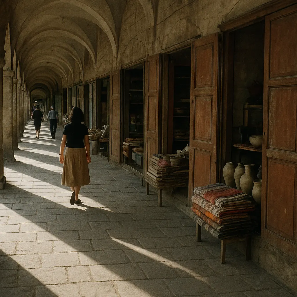 A section of the Khan el-Khalili market arcade, where Cairo's merchants and public houses operated from the sixteenth century onward.