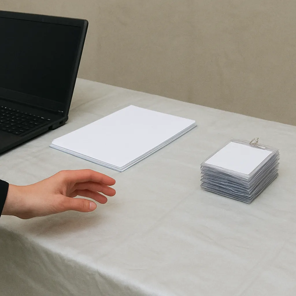 Conference registration materials at an academic professional association gathering, early 2010s.