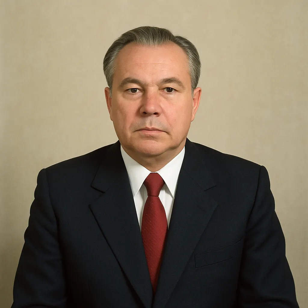 Soviet General Secretary, 1989. Formal portrait in the institutional style.