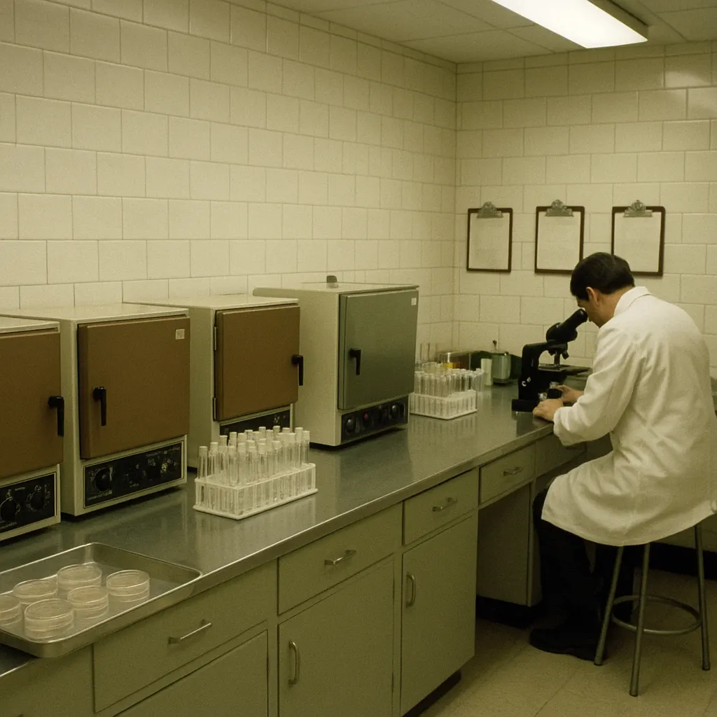 Municipal water quality laboratory, 1973. Testing regime and institutional infrastructure for infection monitoring.