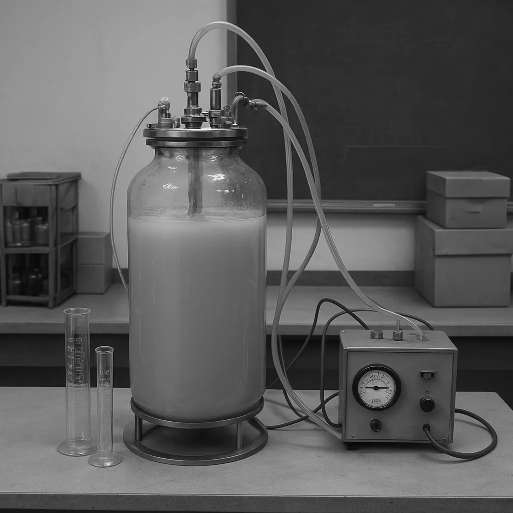 Serum production fermenter, laboratory vessel, 1950s. Used for the growth of hyperimmunized animal cell cultures in serum antibody manufacture.