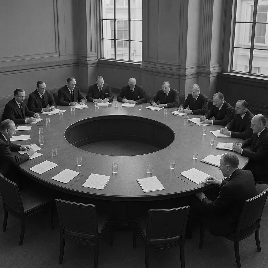 Conference delegates seated during plenary session, Geneva, June 1952. International conference on infection control protocol.