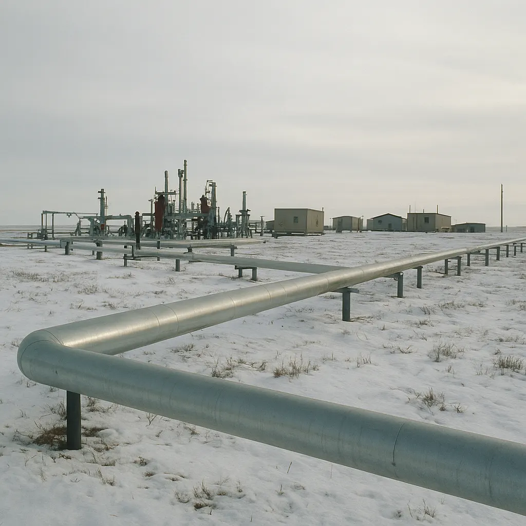 Oil extraction infrastructure in southwestern Siberia, the region whose direct export authority was formalized by the 2014 compact.